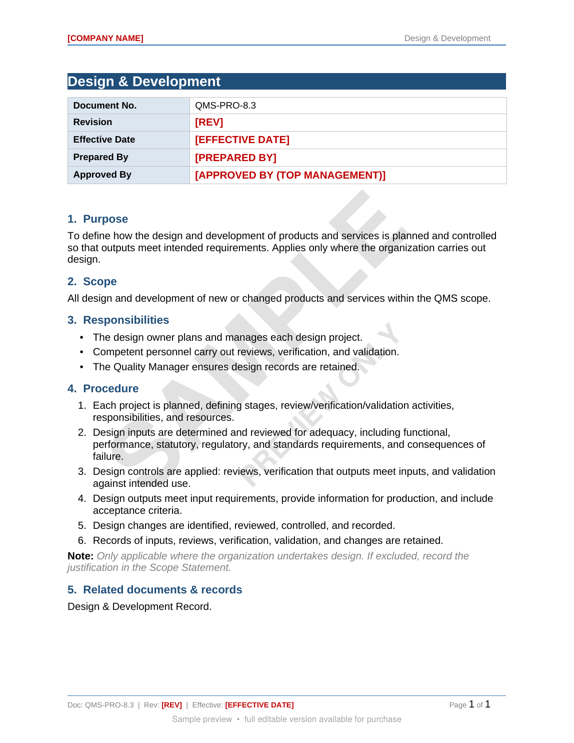 Complete ISO 9001:2015 QMS Documentation Pack — 35 Documents + KPI Dashboard